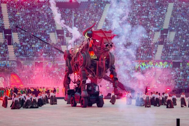 Ozzy the bull at the Birmingham 2022 Commonwealth Games.