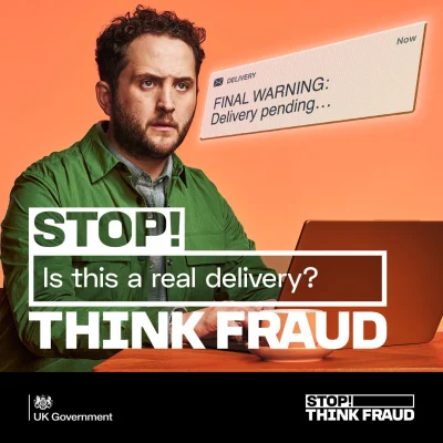 Stop! Think Fraud advert from the Home Office