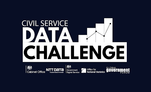 Black & White Logo of Civil Service Data Challenge